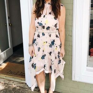Self-Portrait Peach Midi Dress